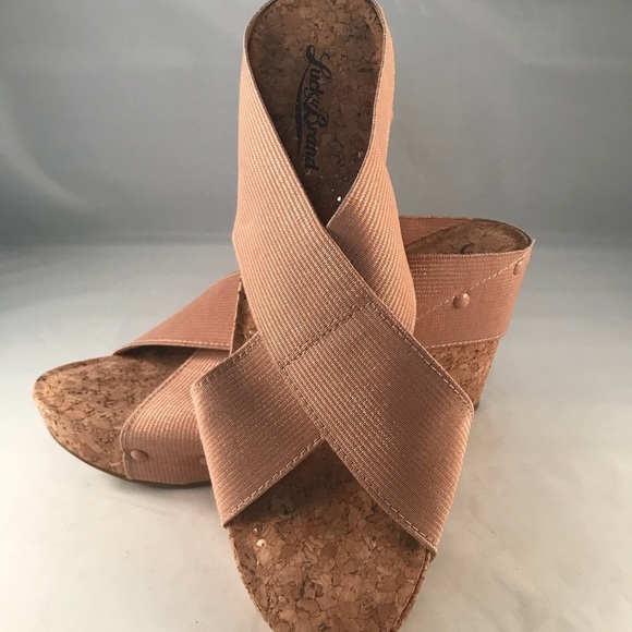 NWOB Lucky Brand Miller2 Wedge Sandals- Size 8.5 - Picture 5 of 6